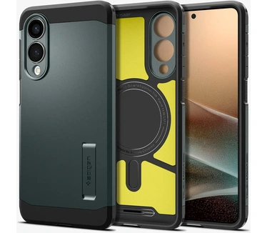 Spigen Galaxy S25 Edge Case Tough Armor AI (MagFit) Groen