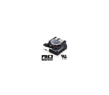 Dymo DYMO Rhino Permanente polyester tape - zwart op wit 12mm