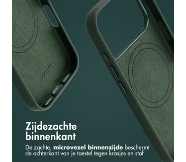 Accezz MagSafe Leather Backcover voor de Apple iPhone 18 Pro / 17 Pro - Cedar Green