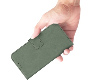 Mobiparts Classic Wallet Case Apple iPhone 16 Pro Max Stone Green (MagSafe Compatible)