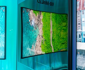 Rgb-miniled op de stand van Hisense