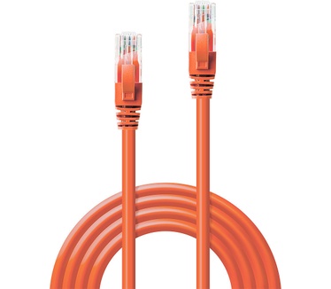 Lindy RJ-45 Cat6 U/UTP 0.3 m Oranje