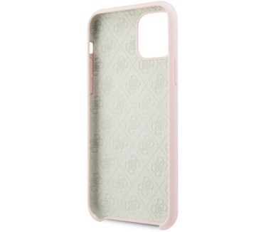 Guess Silicone 4G Circle Hard Case Apple iPhone 11 (6.1'') Roze  Roze