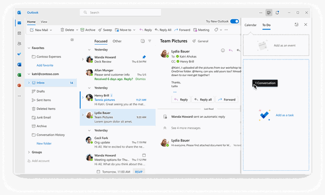 Vernieuwde Outlook-app