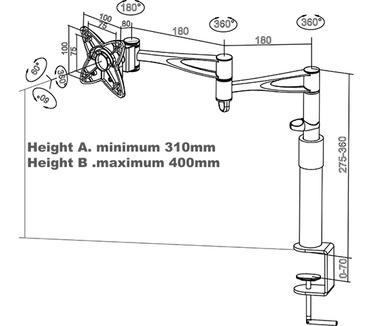 Multibrackets M VESA Desktopmount III Black