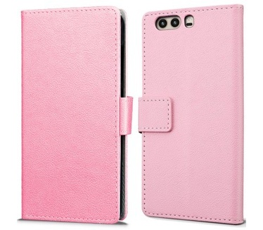 qMust Huawei P10 Wallet Case - TPU frame - Roze