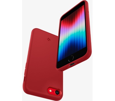 Spigen Silicone Fit (iPhone SE (2022 / 2020)) Rood