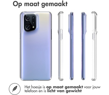 Accezz Clear Backcover Oppo Find X5 Pro 5G - Transparant