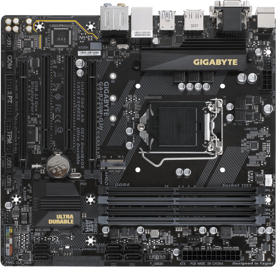 Gigabyte GA B250M D3H Kenmerken Tweakers
