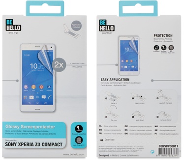BeHello Sony Xperia Z3 Compact Screen Protector Applicator Glossy Transparent