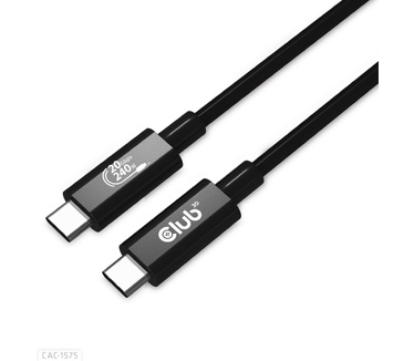 Club 3D USB4 Gen2x2 Type-C Bi-Directional Cable 4K60Hz, Data 20Gbps, PD 240W(48V/5A) EPR M/M 2m USB IF GECERTIFCIEERD