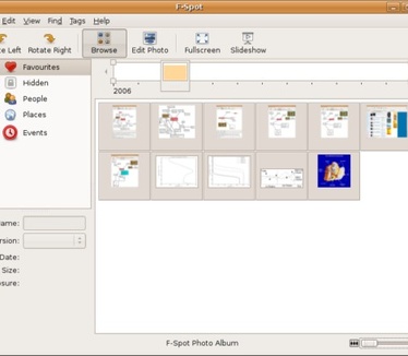 De fotomanager F-Spot, nieuw in Ubuntu Linux 6.10 (resized)