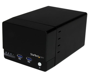 Startech.com USB 3.0 dubbele 3,5 inch SATA III harde schijf RAID-behuizing met USB-hub met snelladen & UASP