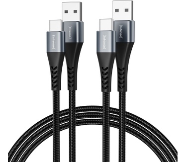 Intenso CHARGING / DATA CABLE / A60C / 1M / DOUBLE PACK / BLACK KLEUR