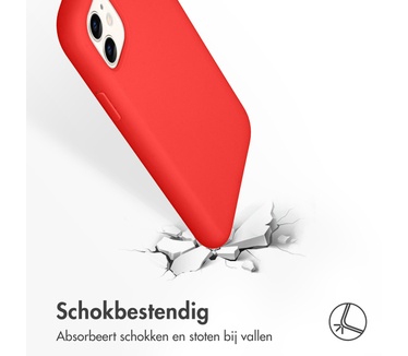 Accezz Liquid Silicone Backcover iPhone 11 - Rood