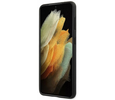 BMW Signature Leather Back Case - Samsung Galaxy S21 - Zwart Zwart