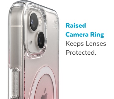 Speck Presidio Perfect Clear Ombre + MS Apple iPhone 14 Plus/15 Plus Vintage Rose - with Microban