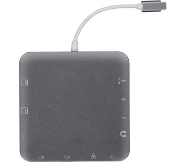 eStuff USB-C Docking Hub Grey
