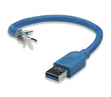 Techly USB 3.0 Cable A Male / B Male 0.5 m Blue ICOC U3-AB-005-BL