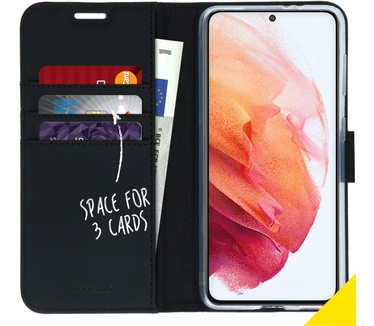Accezz Wallet Softcase Bookcase Samsung Galaxy S21 - Zwart (Galaxy S21) Zwart
