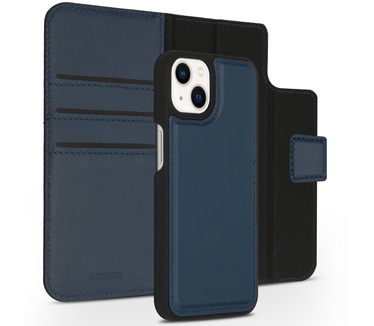 Accezz Premium Leather 2 in 1 Wallet Bookcase iPhone 13 Mini - Donkerblauw