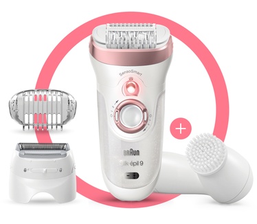 Braun Braun Silk-épil 9-855 Epilator Voor Langdurige Ontharing, Wit/Roségoud
