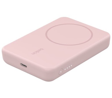 Belkin BoostCharge Magnetische draadloze 5000mAh-powerbank + standaard - Roze