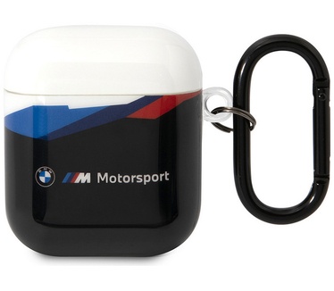 BMW M-Line Transparent Lid Case voor Apple Airpods 1 & 2 - Zwart