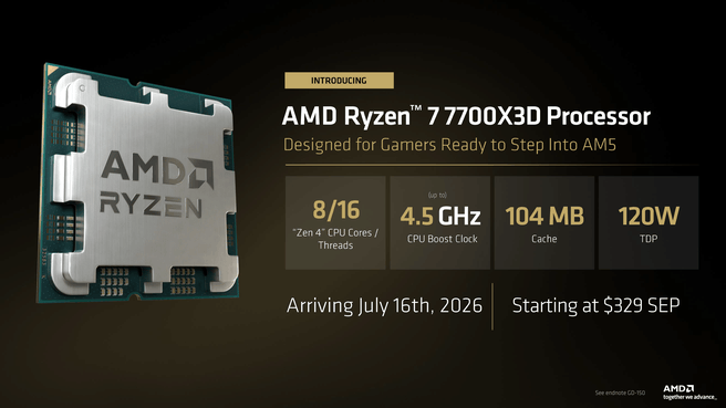 AMD Ryzen 7 7700X3D