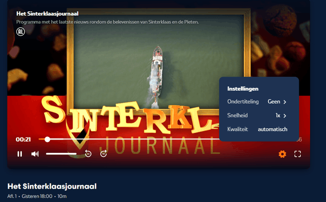 NPO Start player, november 2023