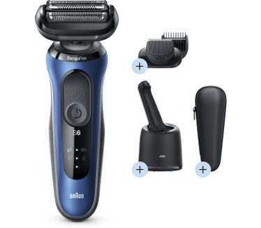Braun Series 6 60-B7500cc Elektrisch Scheerapparaat Met SmartCare Center, Baardtrimmer, Blauw
