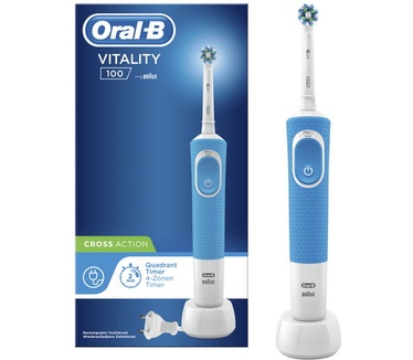 Oral-B Vitality 100 Blauw CrossAction Elektrische Tandenborstel Powered By Braun