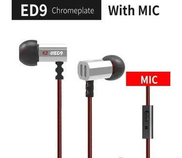 KZ Acoustics KZ ED9, met mic (Zilver)