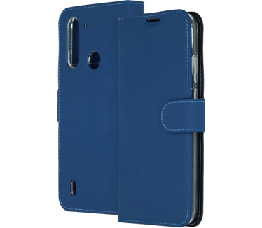 Accezz Wallet Softcase Booktype (Moto G8 Power Lite) Blauw