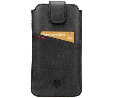 Rosso Select Insteek Hoesje Echt Leer Pasjes Zwart (Samsung Galaxy S7) Zwart