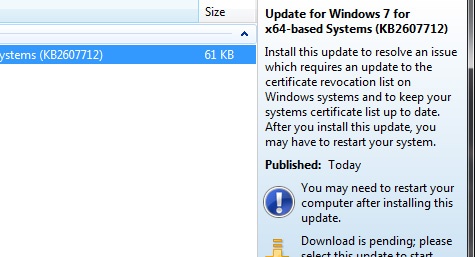 Windows-update DigiNotar