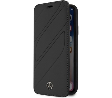 Mercedes-Benz New Organic Leather BookCase - iPhone X/XS - Zwart  Zwart