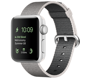 Apple Watch 2 (Nylon bandje, 38mm) Zilver (Grijs)