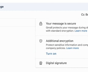 Google Client Side Encryption in Gmail, december 2022