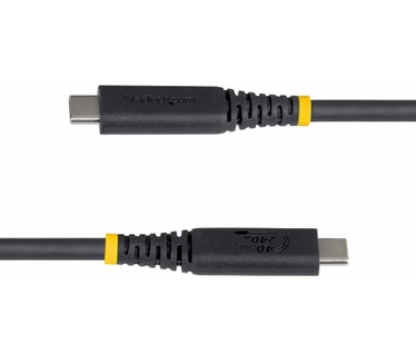 Startech.com 1m USB4 Kabel, 40Gbps, USB-IF Gecertificeerde USB-C Kabel, 240W PD, 8K 60Hz/4K 240Hz DP2.1 DP40, TPE Mantel, Thunderbolt 4 Compatibel, Zwart