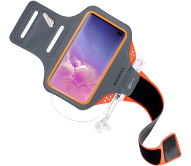 Mobiparts Comfort Fit Sport Armband Samsung Galaxy S10 Plus Neon Orange