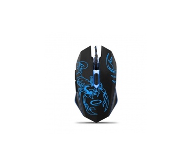 Esperanza MX203 Scorpio - Rechtshandig - Optisch - USB Type-A - 2400 DPI - Zwart - Blauw