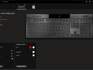 Corsair K100 Air Wireless - iCUE-screenshots