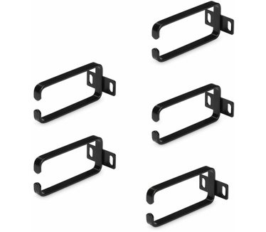 Startech.com 5-Pack 1U Verticaal Kabelbeheer D-Ring Haken, Kabelmanager voor 19" Server Racks/Kasten, Netwerkkast Kabel Organizers, Kabelhouder Ringhaken