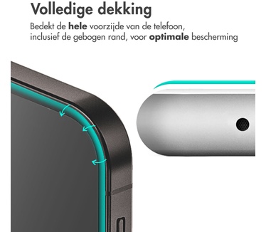 Accezz Gehard glas Full Cover screenprotector met bio applicator