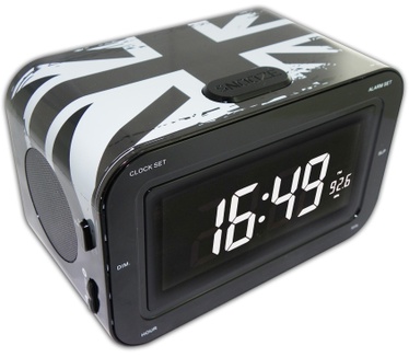 Bigben Interactive Stijlvolle wekkerradio met Britse vlag