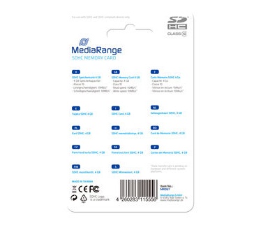MediaRange 4GB SDHC