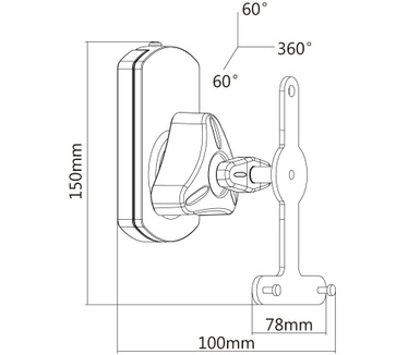 Newstar Sonos Play 1 & Play 3 speaker wall mount - Black