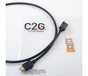 CablesToGo 6ft Premium hogesnelheid HDMI[R]-kabel met ethernet - 4K 60Hz