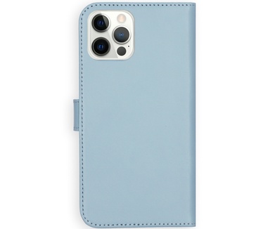 Selencia Echt Lederen Bookcase iPhone 12 (Pro) - Lichtblauw